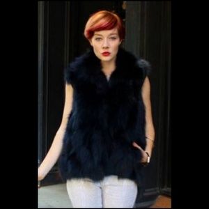 Black Fox Fur Vest